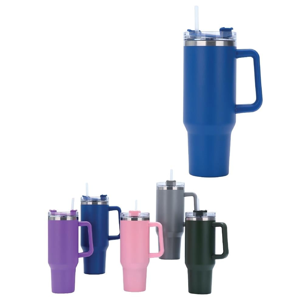 Büyük Boy Pipetli 1180 ml Renkli Çelik Termos