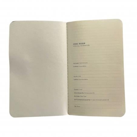 Dikişli Ivory Kağıtlı Defter