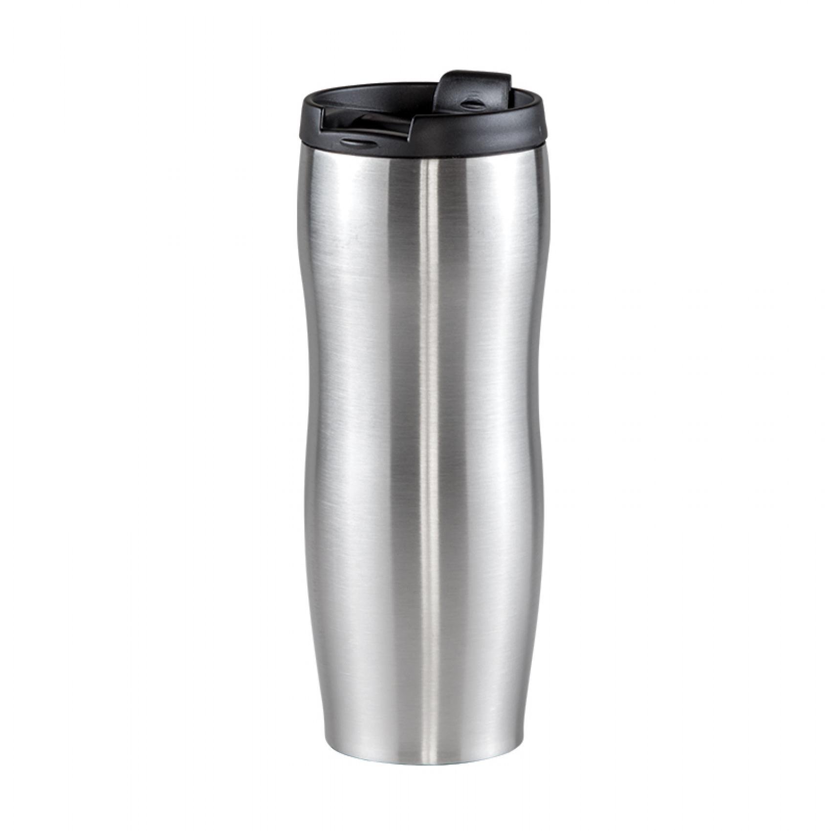 Estetik Krom Renk Çelik Termos Mug 400 ml