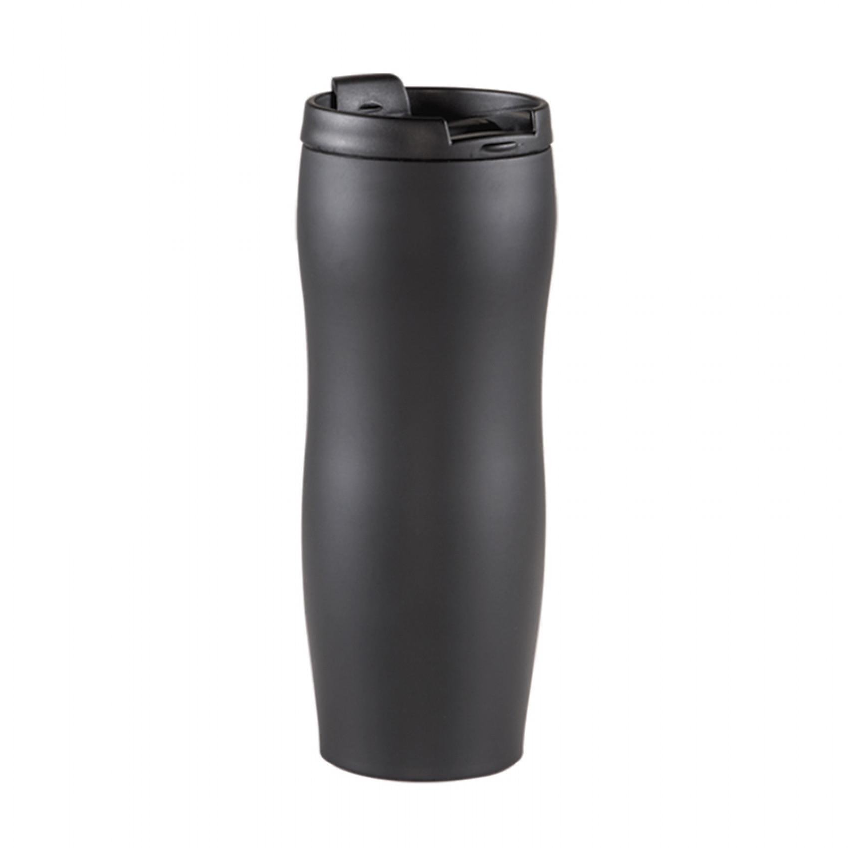 Estetik Siyah Çelik Termos Mug 400 ml