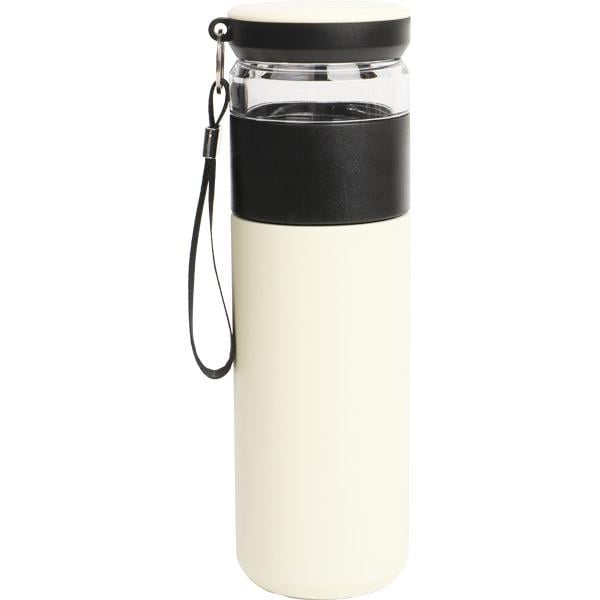 Filtre Ayrımlı Beyaz Çelik Termos 450 ml