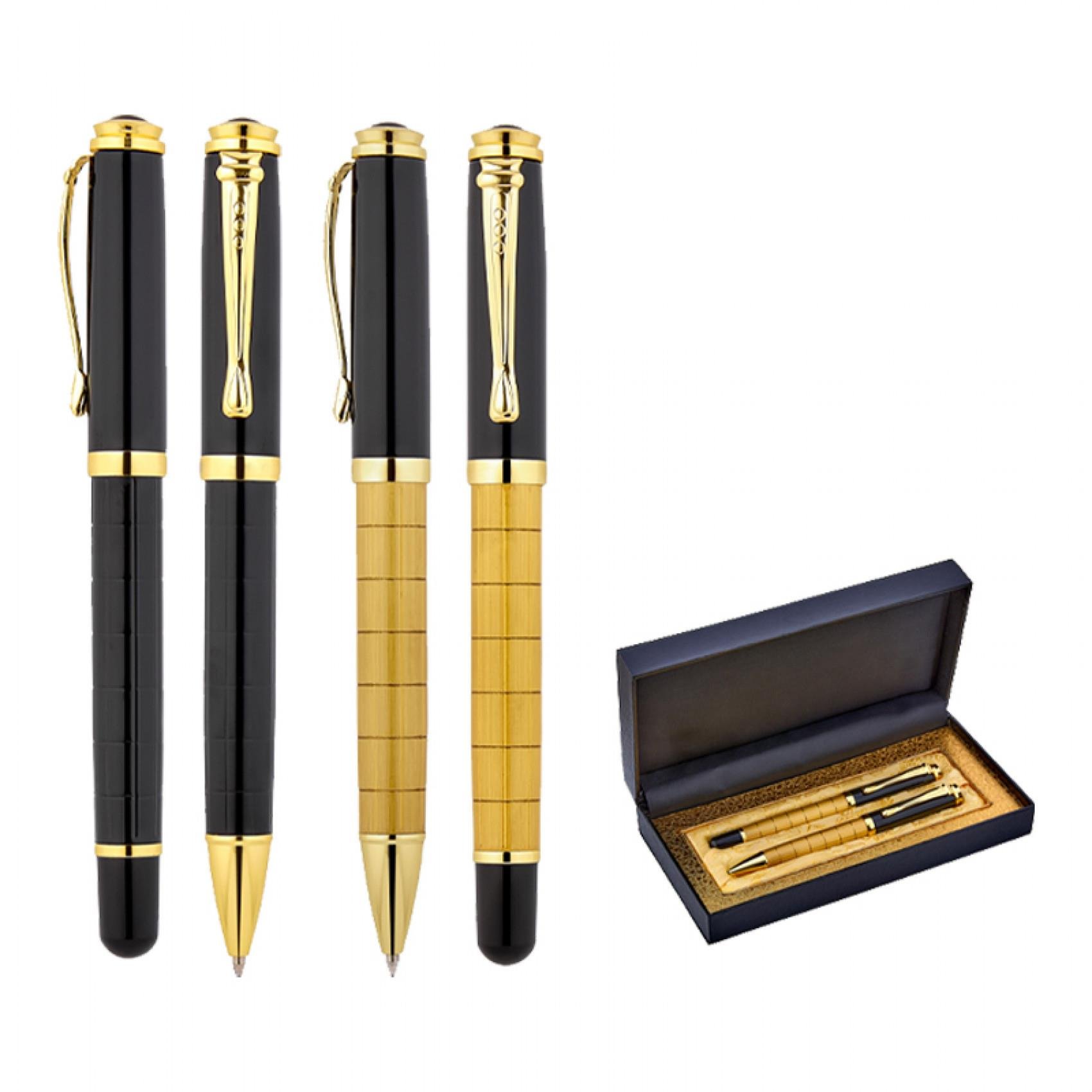 Gold-Siyah Premium Metal Kalem Seti