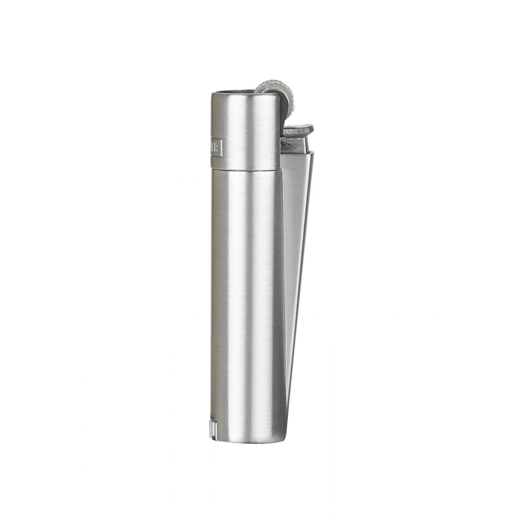 Gri Clipper Metal Siboplu Çakmak
