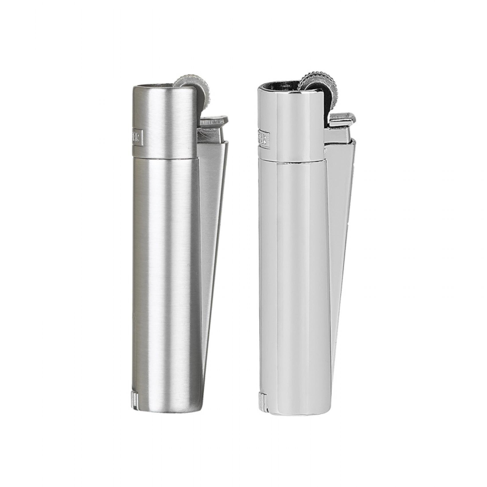 Gri Clipper Metal Siboplu Çakmak