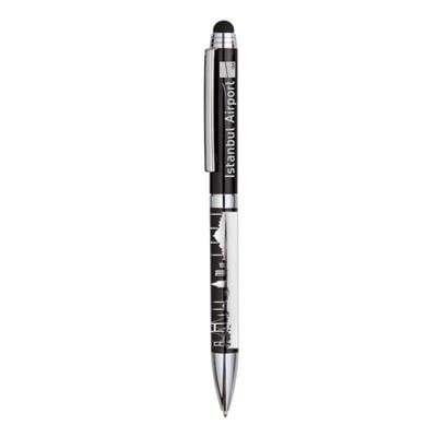 Kabartma Figürlü Touchpen Metal Tükenmez Kalem