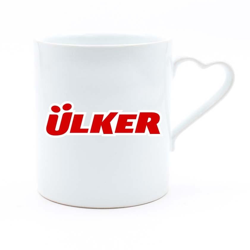 Kalp Kulp Beyaz Kupa