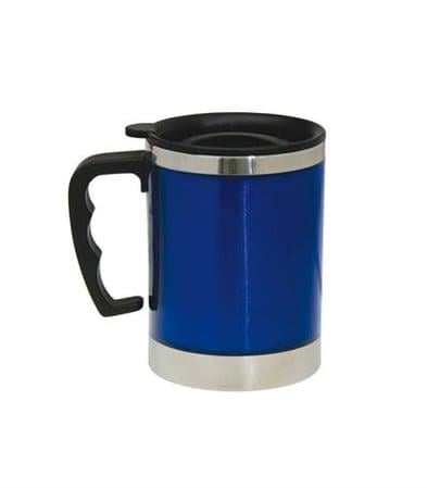 Kapaklı Mavi Çelik Bardak/Termos 400 ml