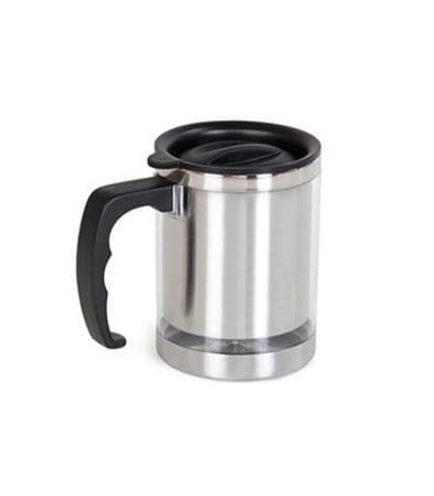 Kapaklı Şeffaf Çelik Bardak/Termos 400 ml
