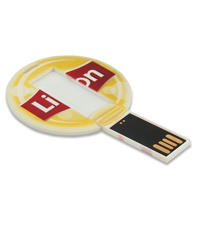 Kart Şeklinde Yuvarlak Usb Flash Bellek