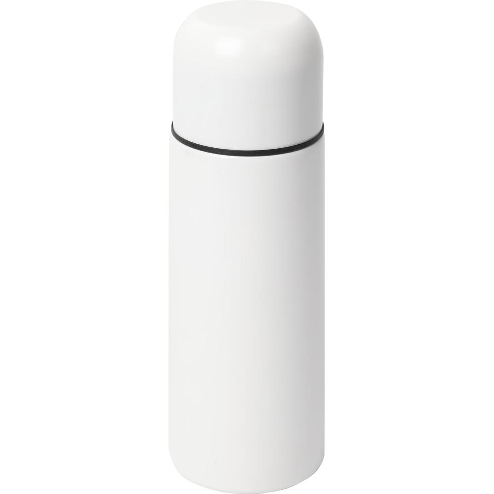 Kilit Kapaklı Beyaz Çelik Termos 350 ml