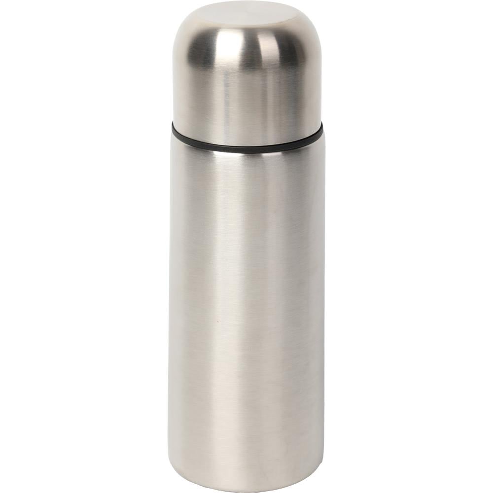 Kilit Kapaklı Gri Çelik Termos 350 ml