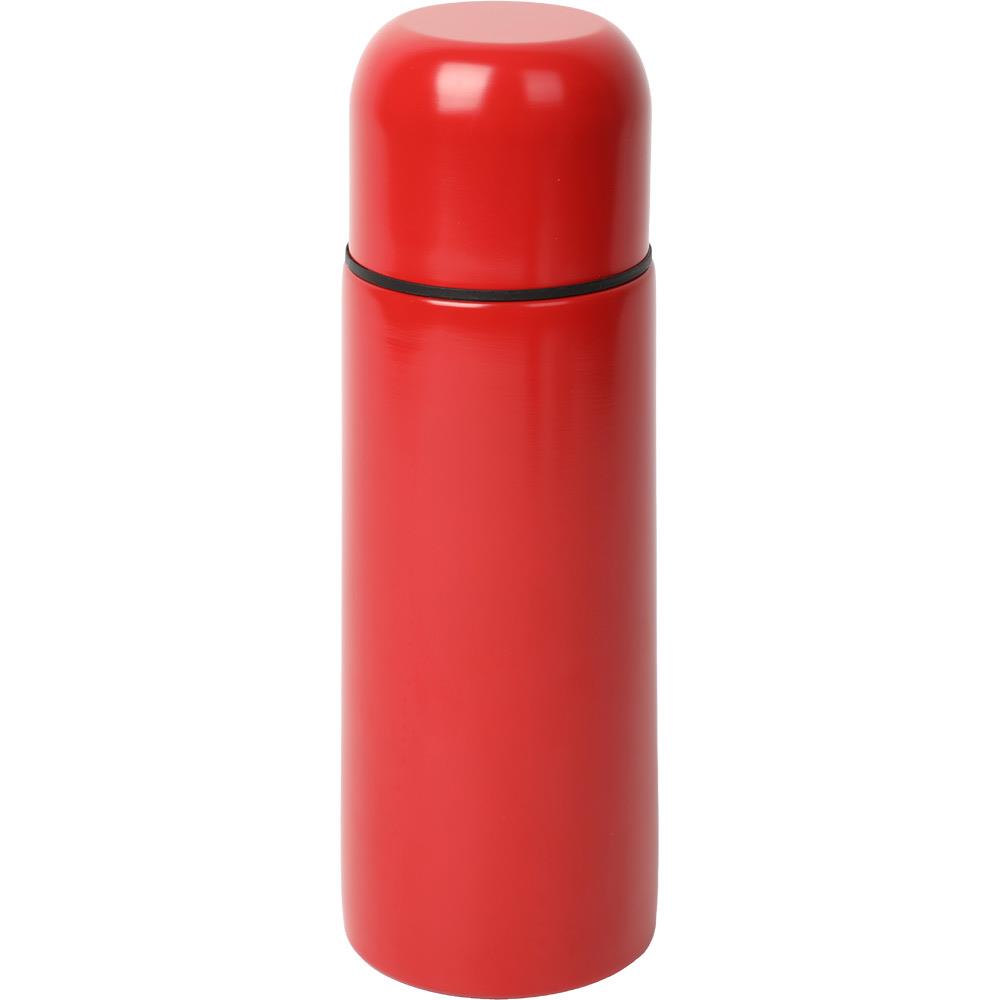 Kilit Kapaklı Kırmızı Çelik Termos 350 ml