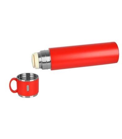 Kırmızı Bardaklı Çelik Termos 580 ml