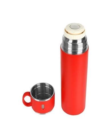 Kırmızı Bardaklı Çelik Termos 580 ml