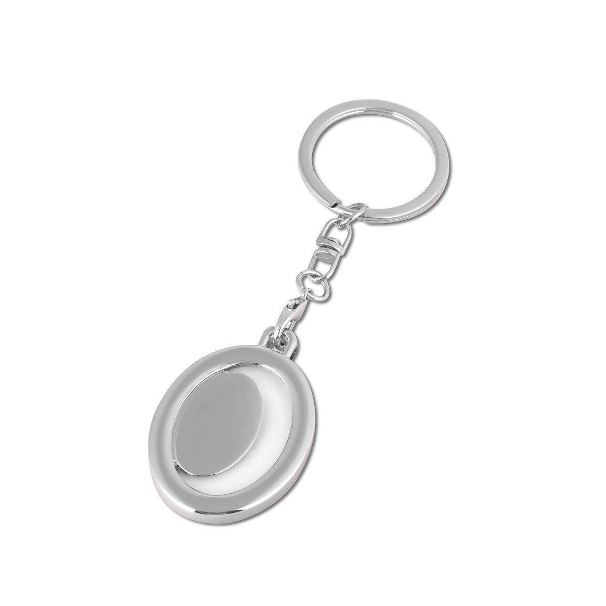 Oval Şekilli Fotoğraflı Anahtarlık
