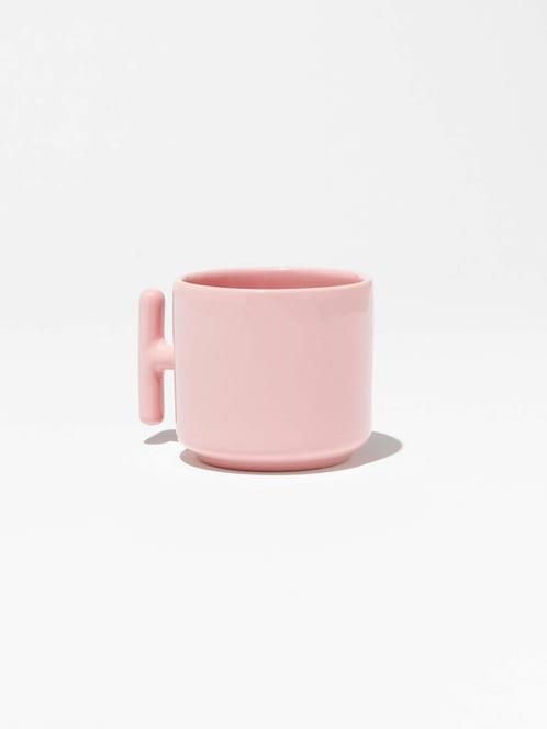 Pastel Pembe Seramik Latte Fincanı