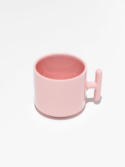 Pastel Pembe Seramik Latte Fincanı