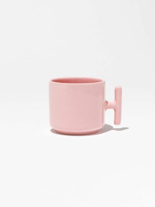 Pastel Pembe Seramik Latte Fincanı