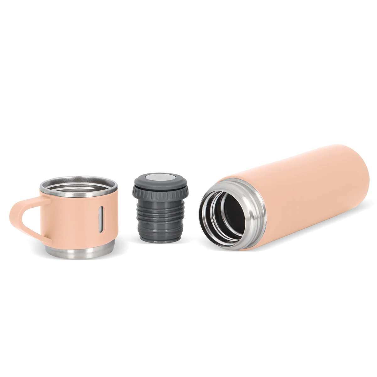 Pratik Kullanımlı Pembe Çelik Termos 500 ml