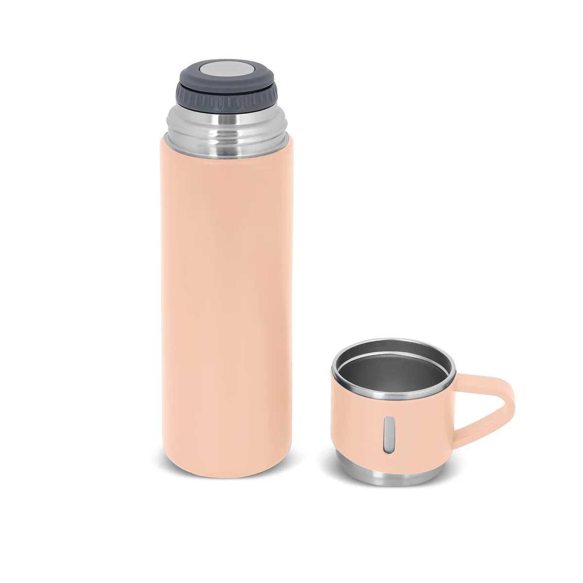 Pratik Kullanımlı Pembe Çelik Termos 500 ml