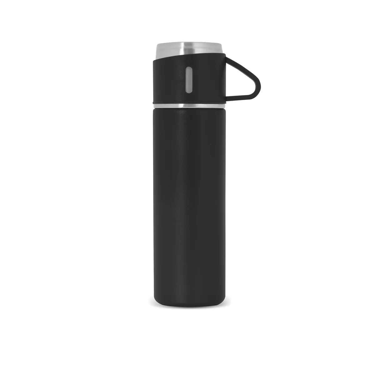 Pratik Kullanımlı Siyah Çelik Termos 500 ml