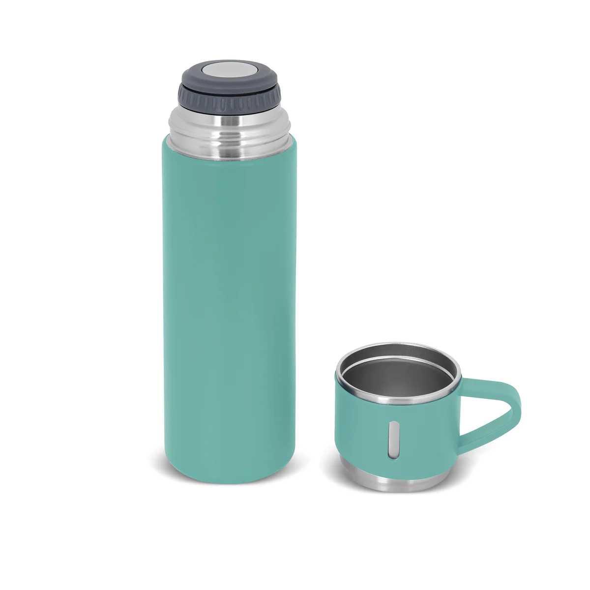 Pratik Kullanımlı Yeşil Çelik Termos 500 ml
