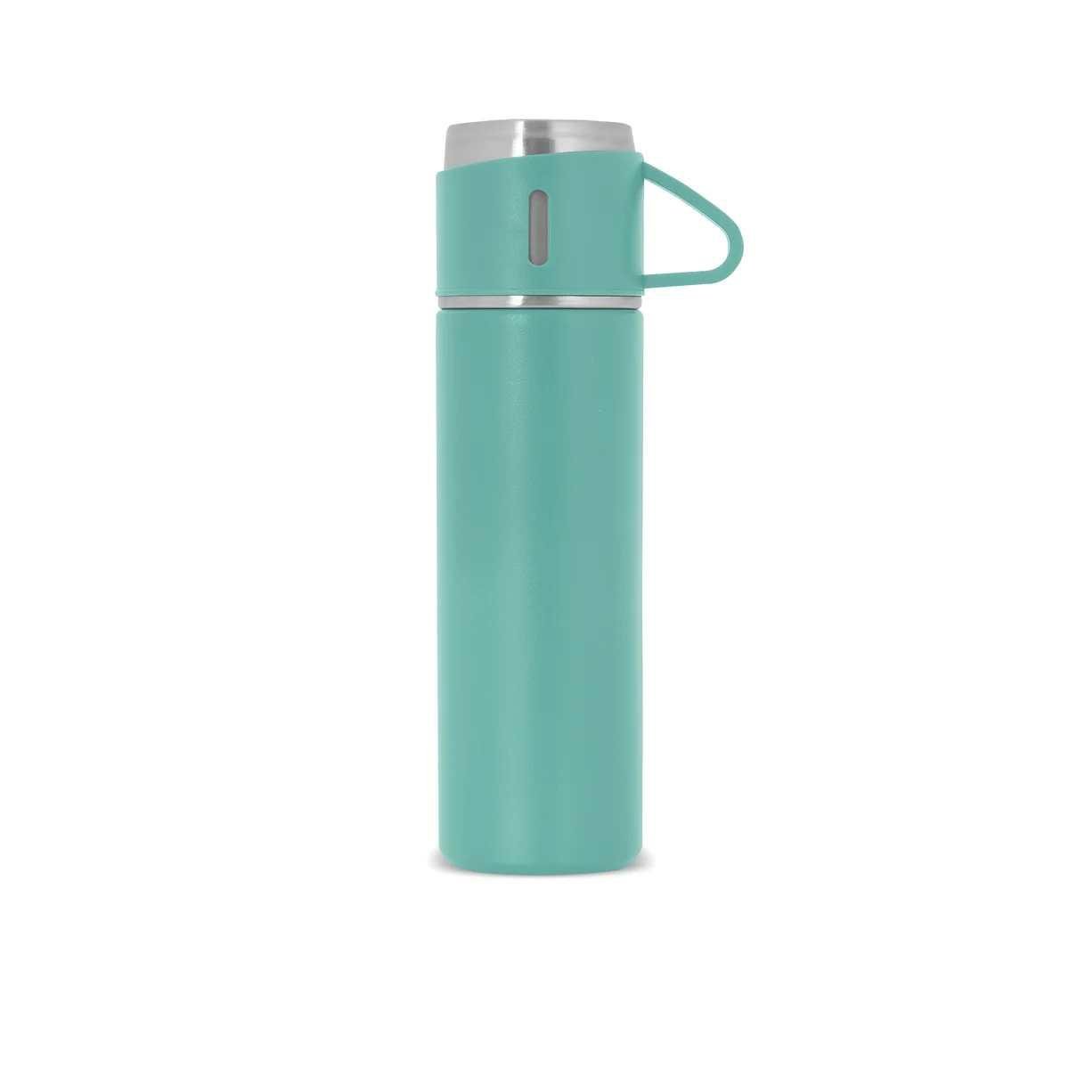 Pratik Kullanımlı Yeşil Çelik Termos 500 ml