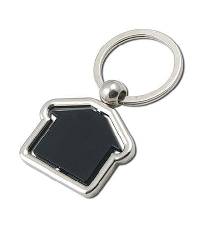 Promosyon Metal Siyah Ev Anahtarlık
