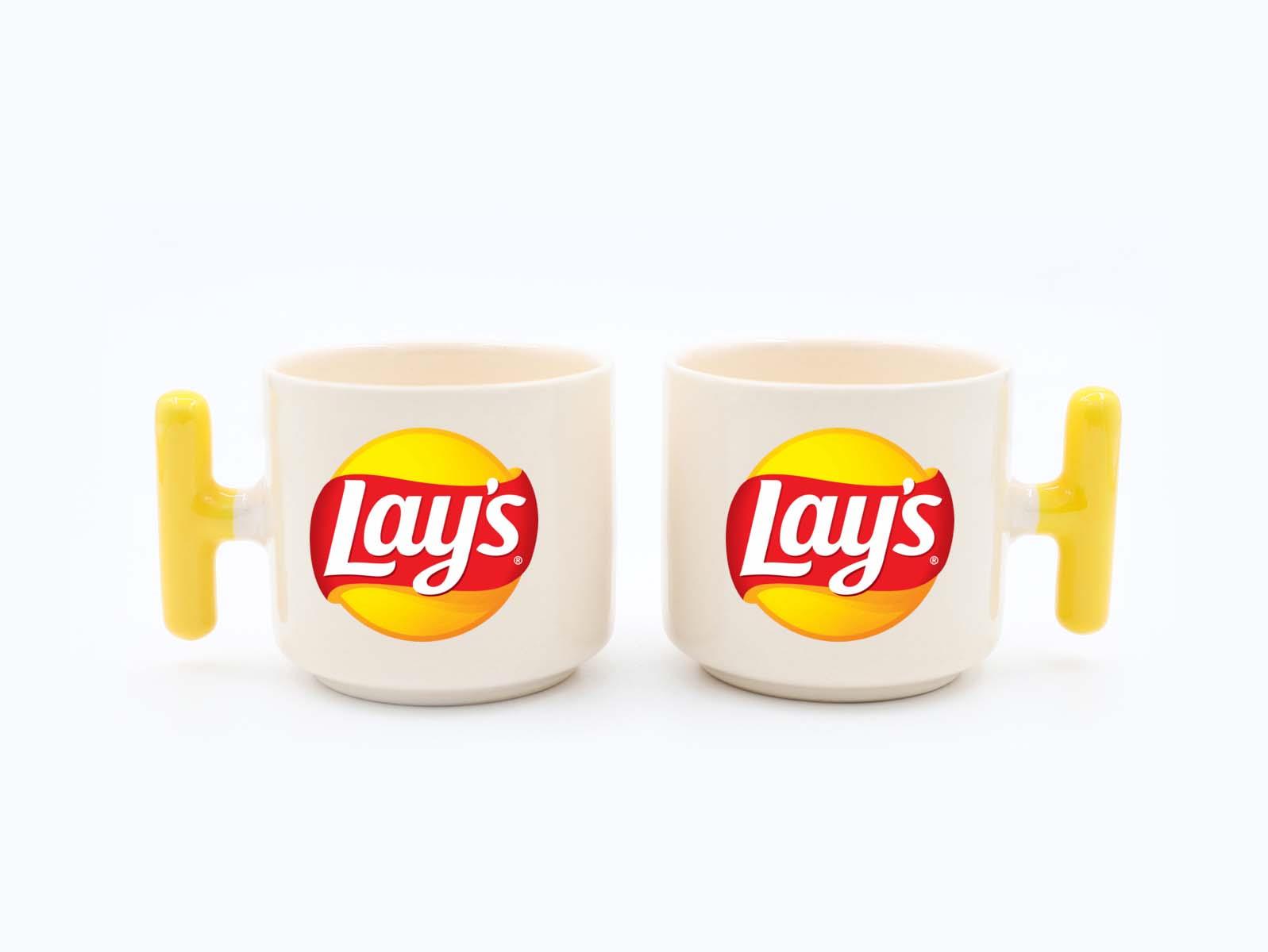 Sarı Kulplu Seramik Latte Fincanı
