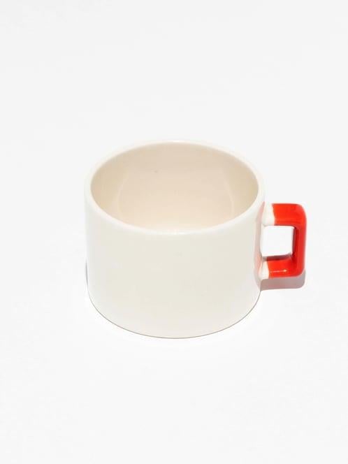 Seramik Kırmızı Kulplu Nescafe Fincanı