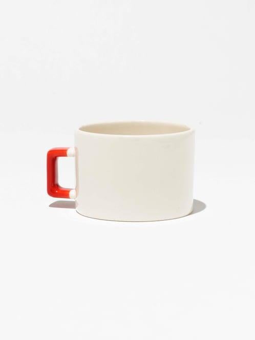 Seramik Kırmızı Kulplu Nescafe Fincanı