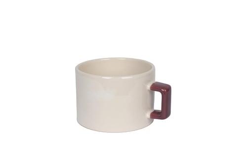 Seramik Lila Kulplu Nescafe Fincanı