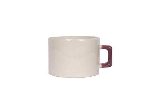Seramik Lila Kulplu Nescafe Fincanı