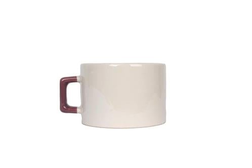 Seramik Lila Kulplu Nescafe Fincanı