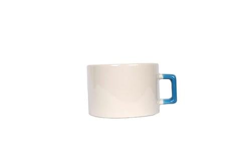 Seramik Mavi Kulplu Nescafe Fincanı