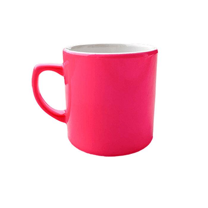 Seramik Neon Pembe Kahve Fincanı