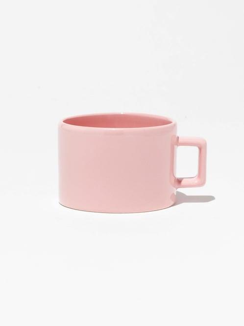 Seramik Pastel Pembe Nescafe Fincanı
