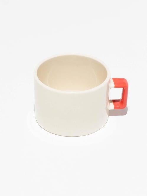 Seramik Pembe Kulplu Nescafe Fincanı