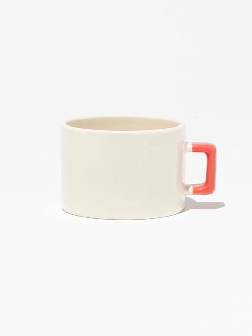 Seramik Pembe Kulplu Nescafe Fincanı