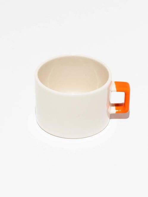 Seramik Turuncu Kulplu Nescafe Fincanı