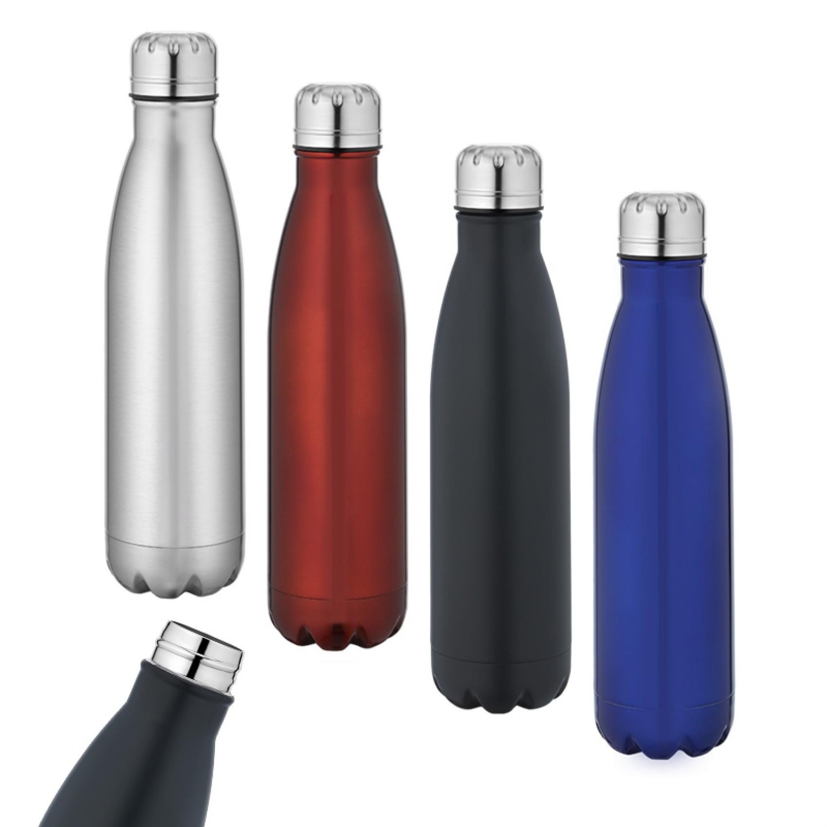 Şişe Görünümlü Kırmızı Çelik Termos 500 ml