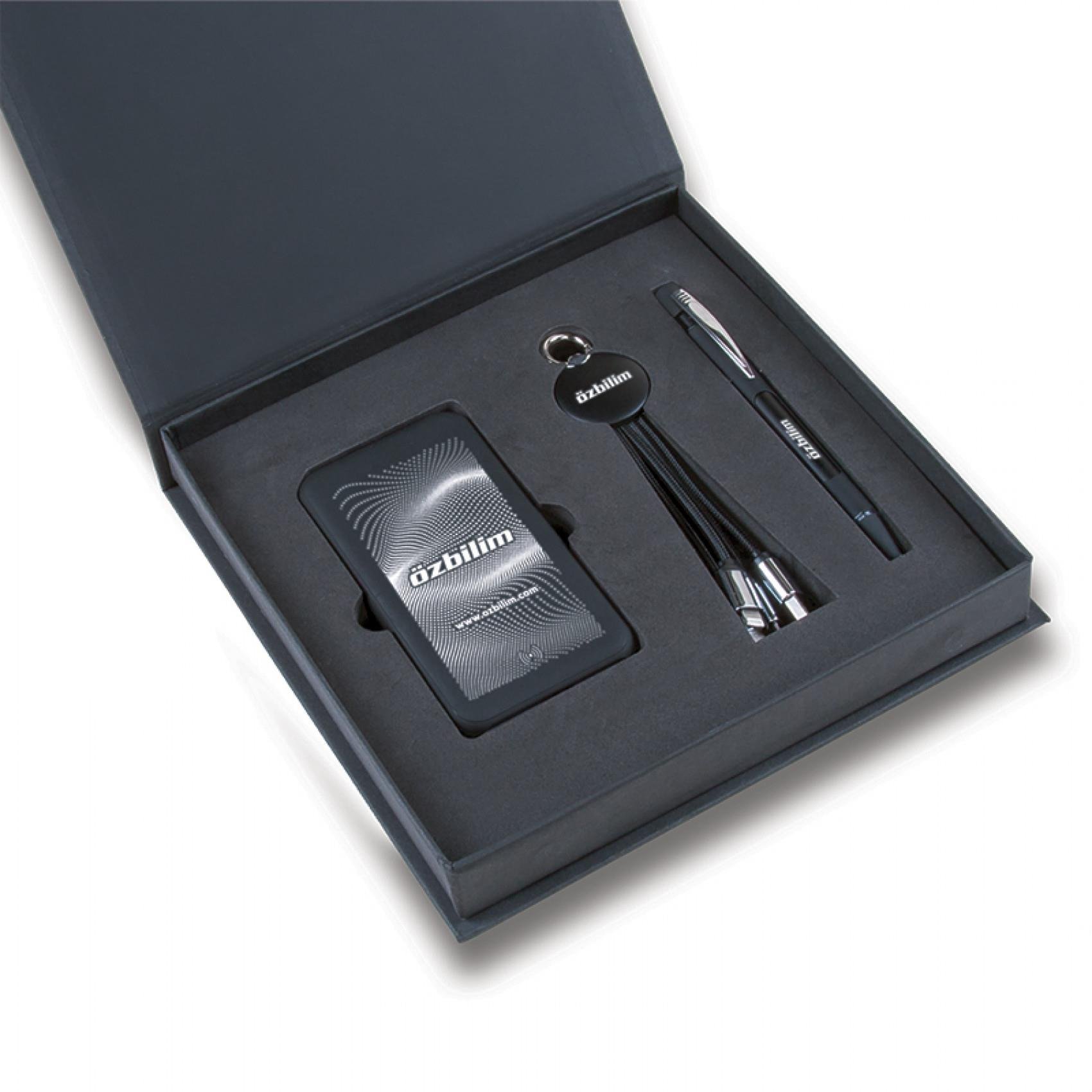 Siyah 3'lü 5.000 mAh Powerbank Seti