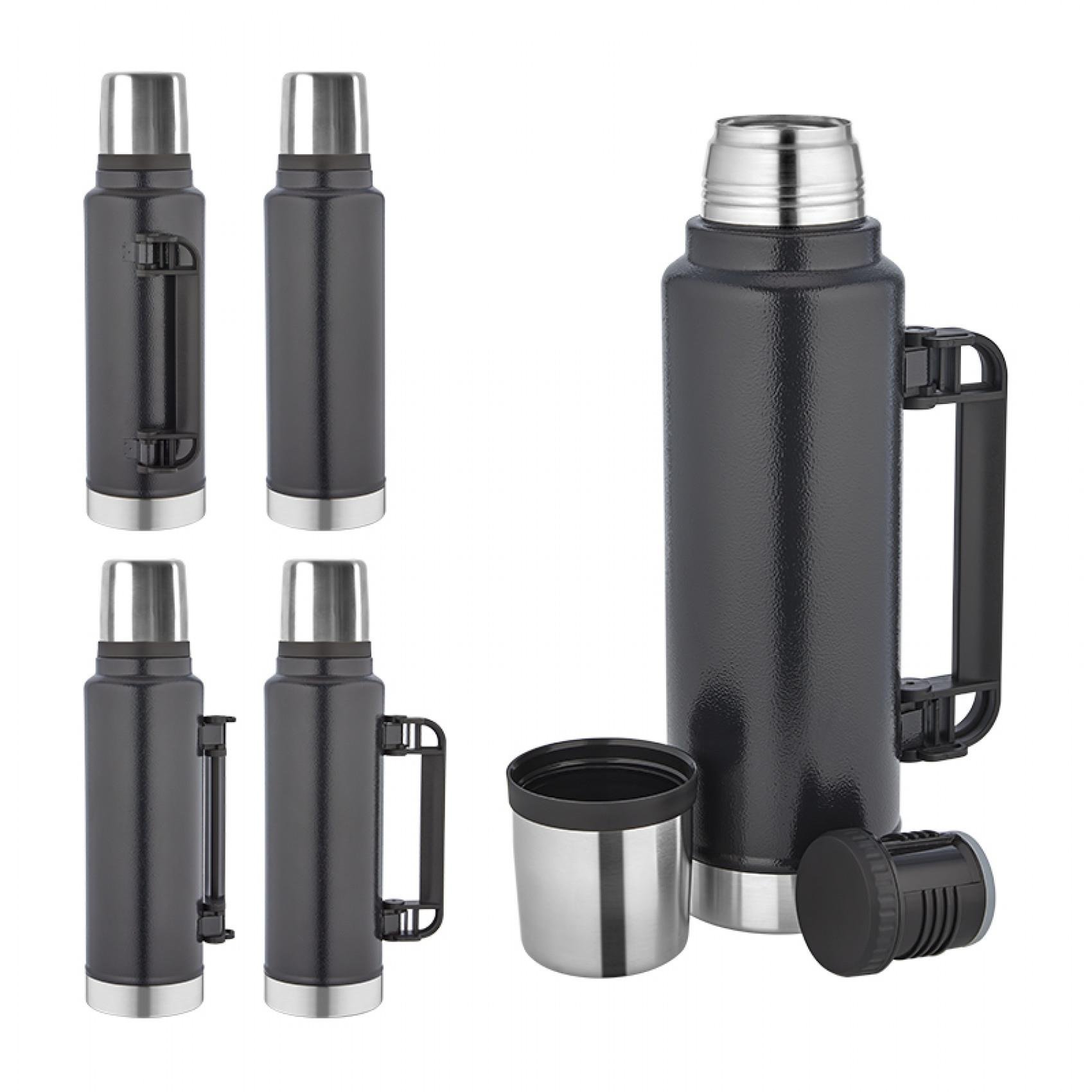 Siyah Çelik Termos 1450 ml