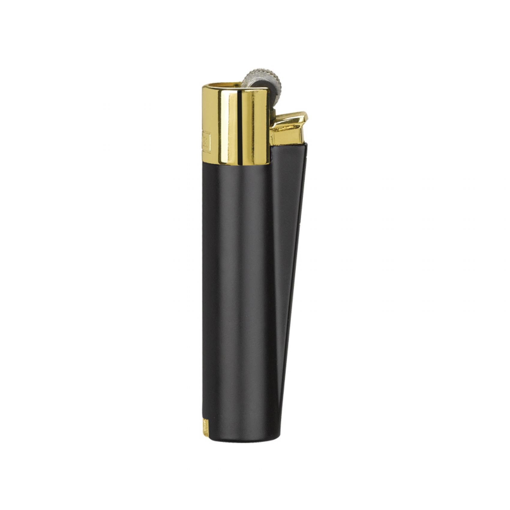 Siyah-Gold Clipper Metal Siboplu Çakmak
