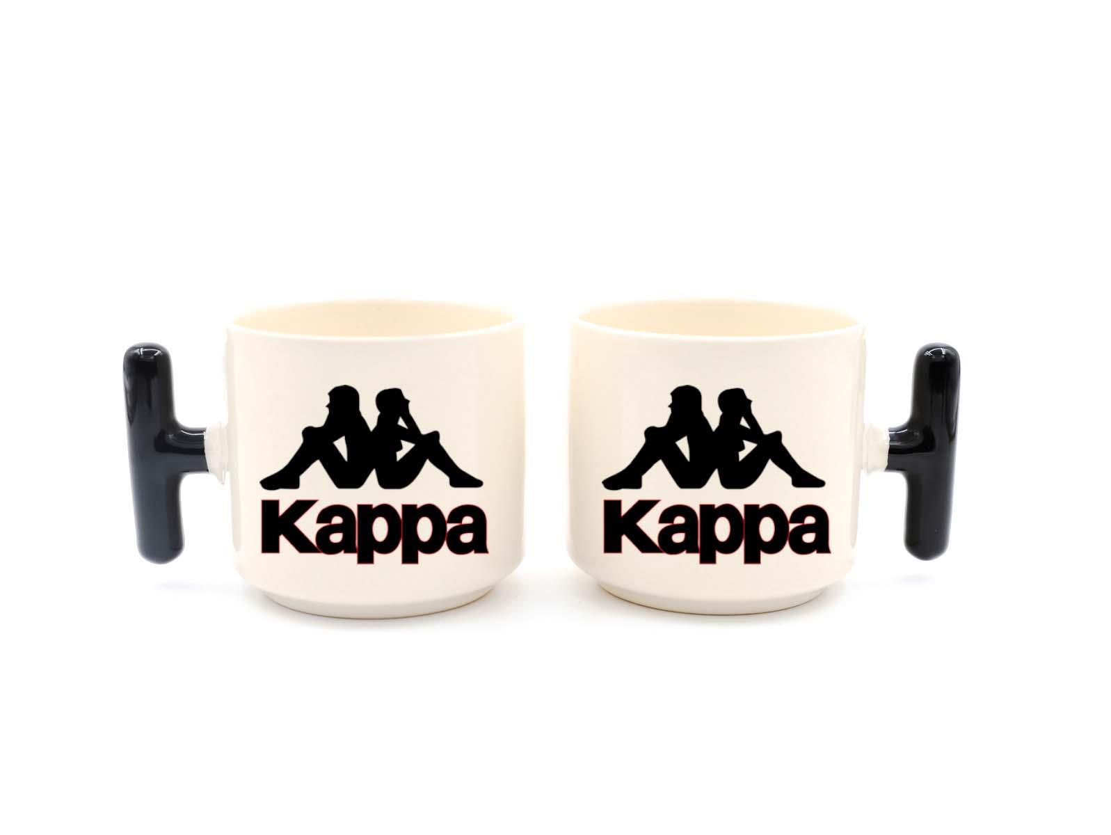 Siyah Kulplu Seramik Latte Fincanı