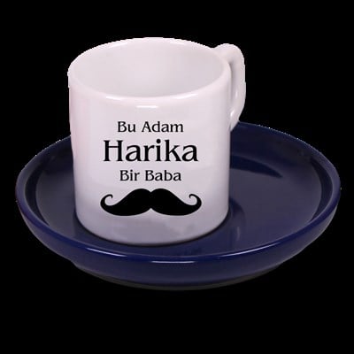 Süblimasyon Lacivert Kahve Fincanı