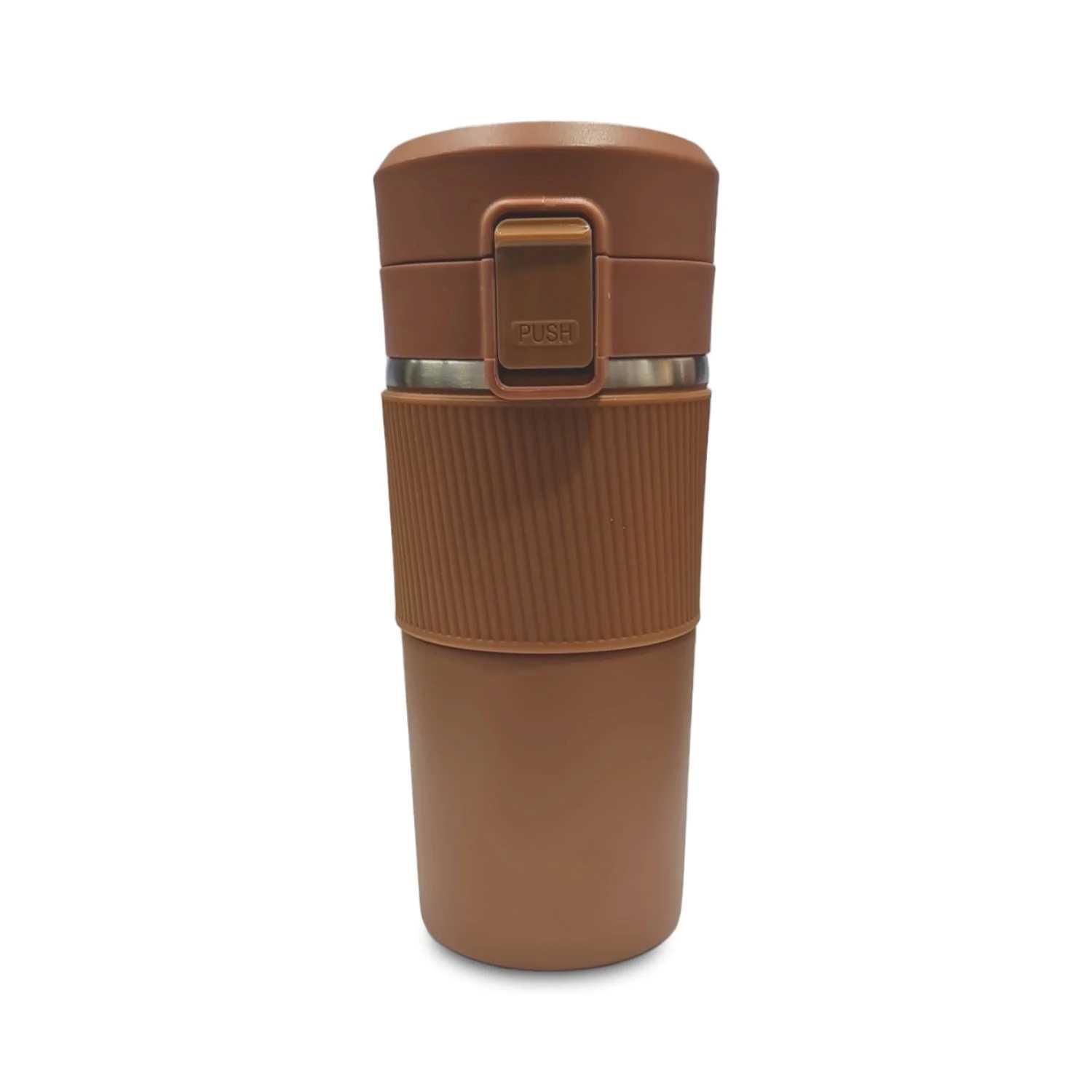 Süzgeçli Kahverengi Çelik Termos 400 ml