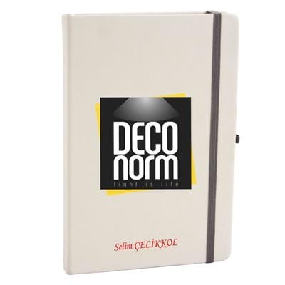Termo Deri Baskılı Promosyon Metal Lastikli Defter M2