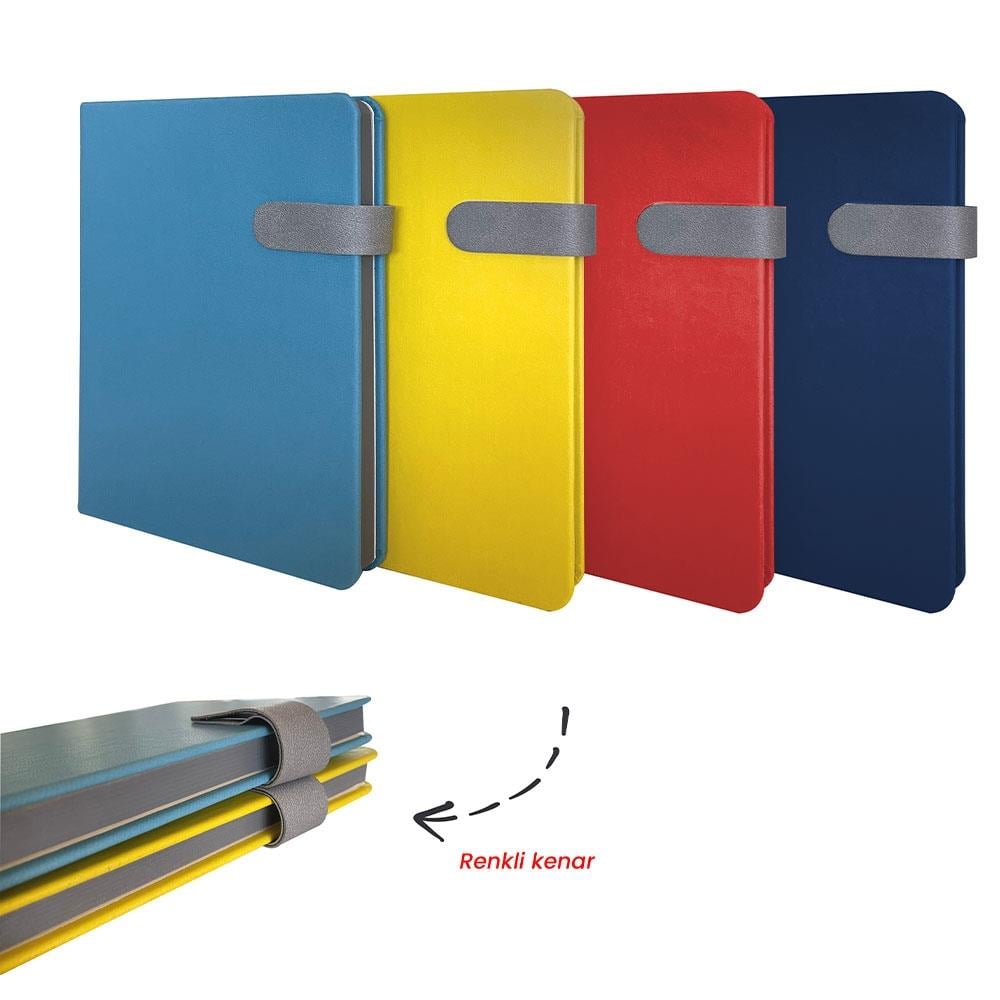 Termo Deri Kenarları Boyalı & Mıknatıslı Defter