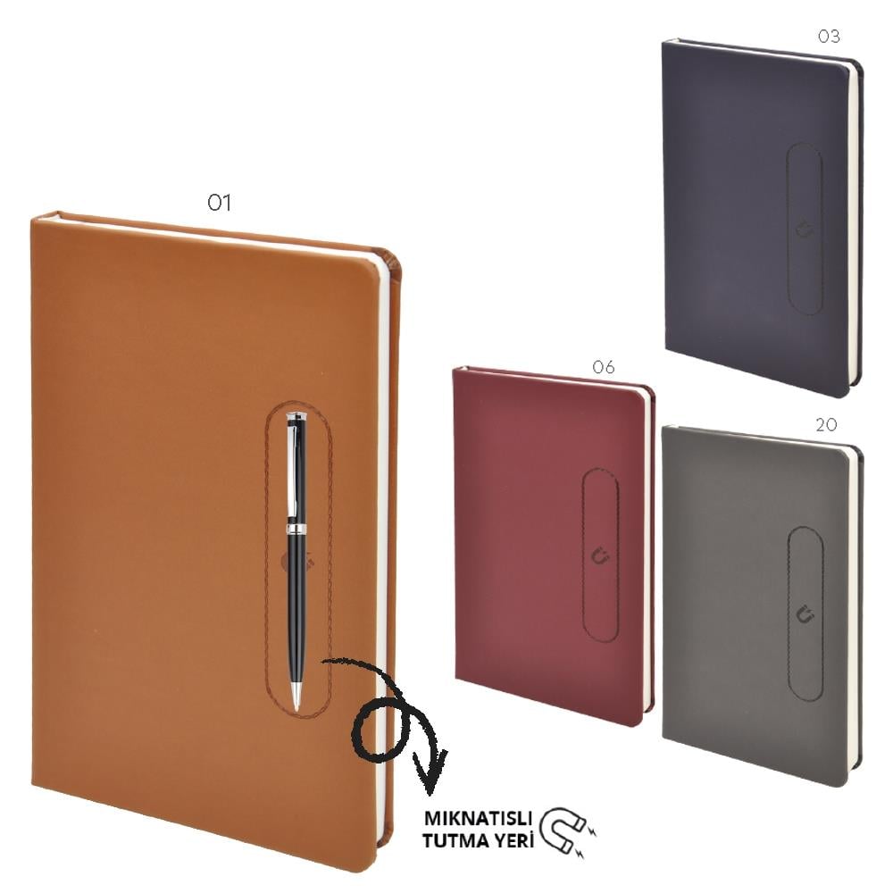 Termo Deri Magnetli Renkli Defter